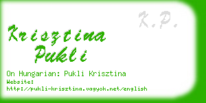 krisztina pukli business card